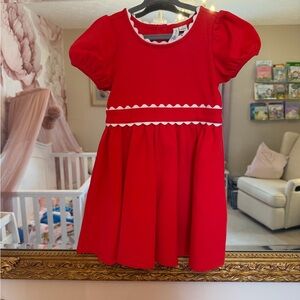Janie and Jack Girls Red Short-Sleeve Dress